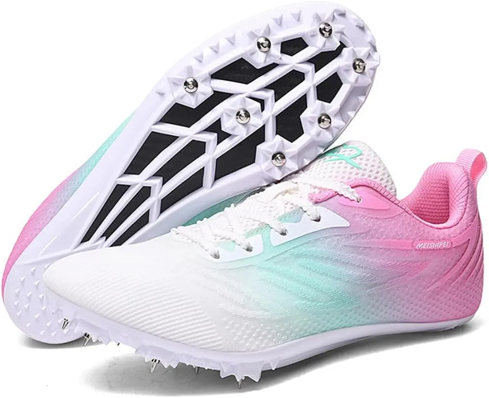 Men Women Track and Field Shoes, Kids Youth Spikes Track Sneakers Professional Boys Girls Jumping Running Nail Footwears