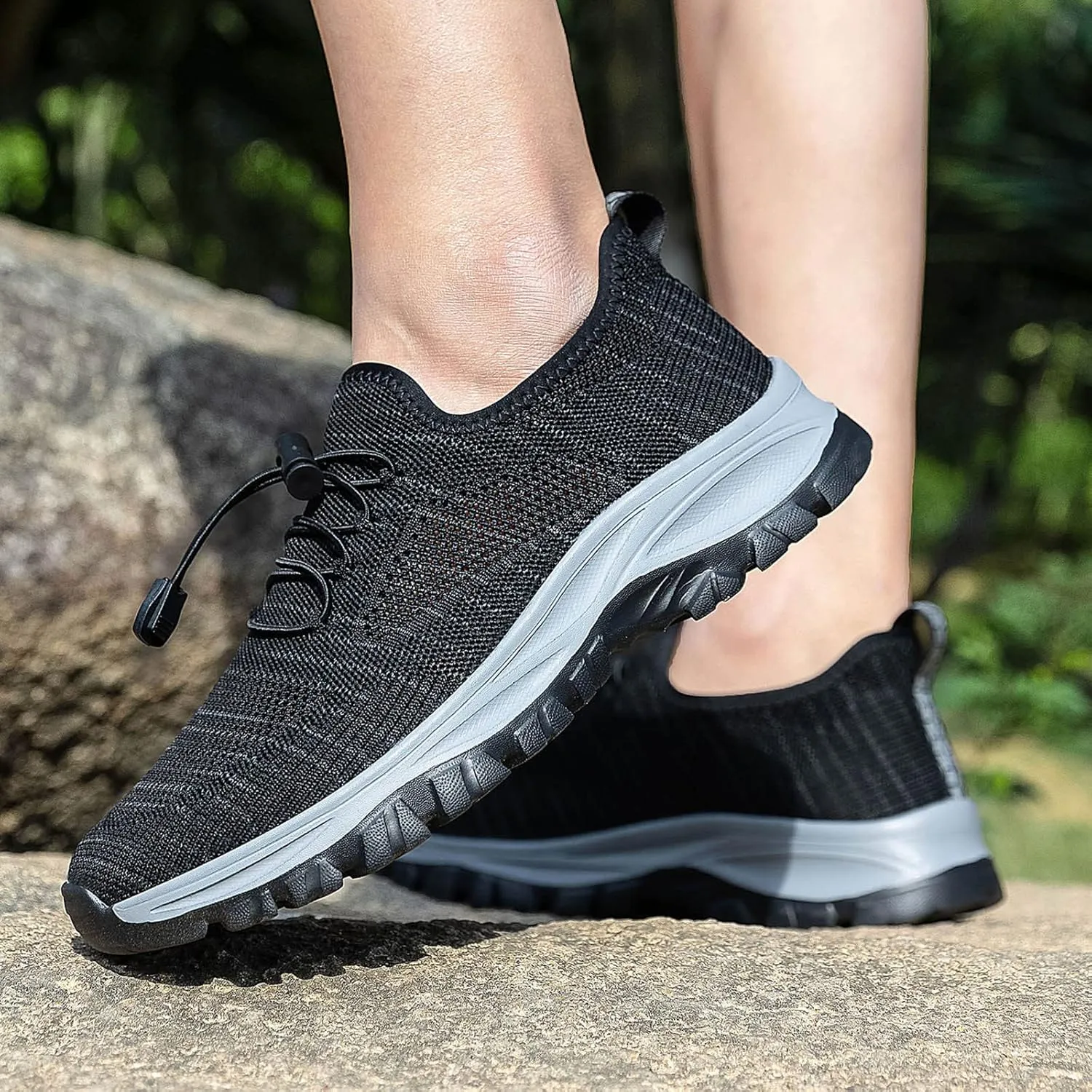 Men's Athletic Sneakers Comfortable Breathable Outdoor Shoes for Summer Hiking River Tracing Lightweight Leisure