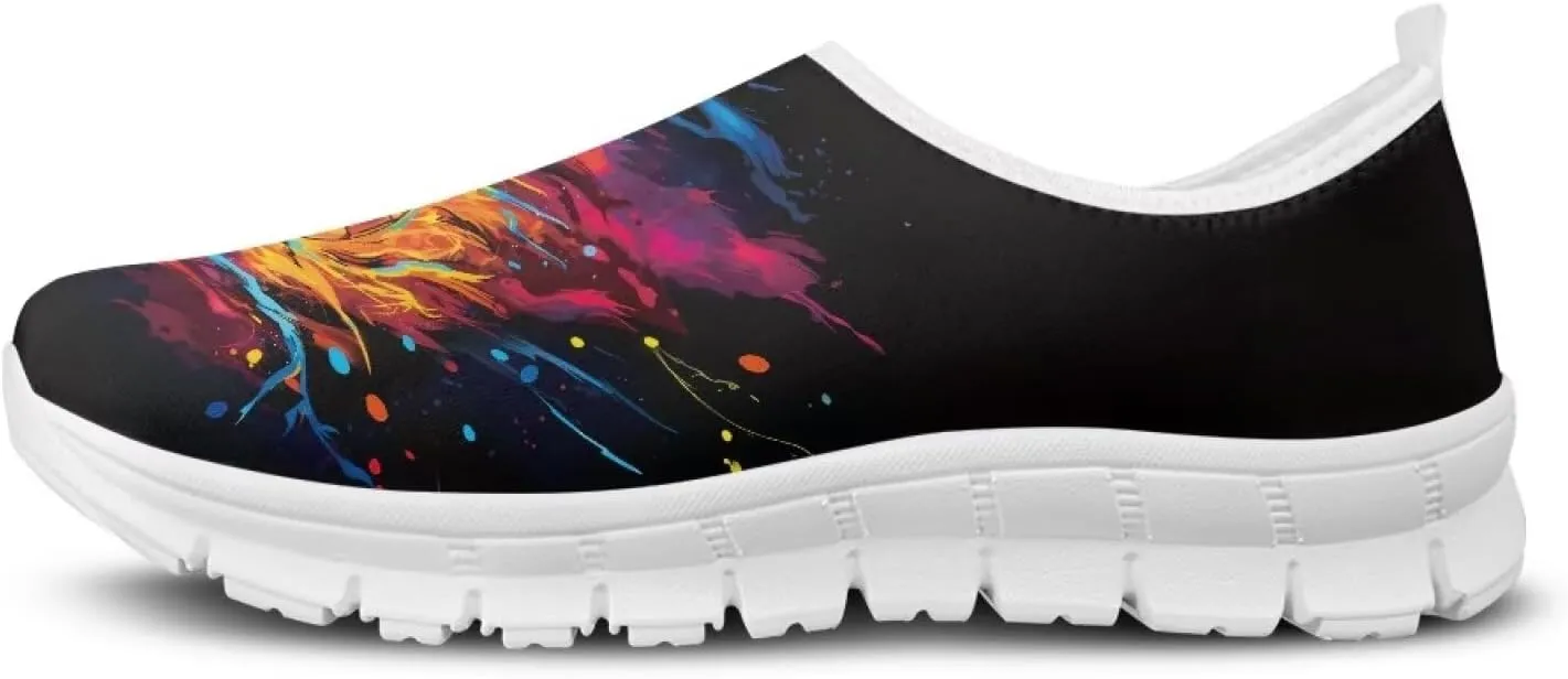 Men's Fashion Sneakers Slip On Walking Loafers Travel Shoes??White Sole??