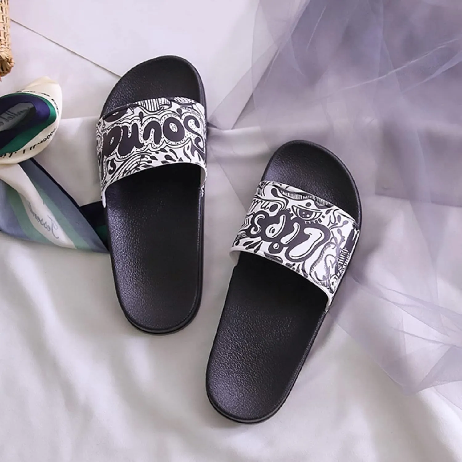 Mens Slippers Shower Shoes Women Slides for Men Slides for Women Lightweight House Bathroom Slippers