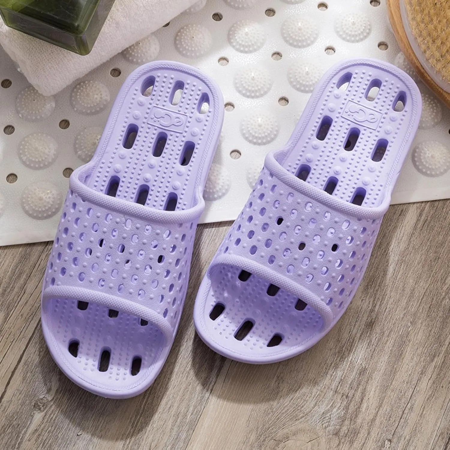 Mens Slippers Womens Slides Bathroom Slippers Men Shower Shoes Women Non Slip Travel Living Room