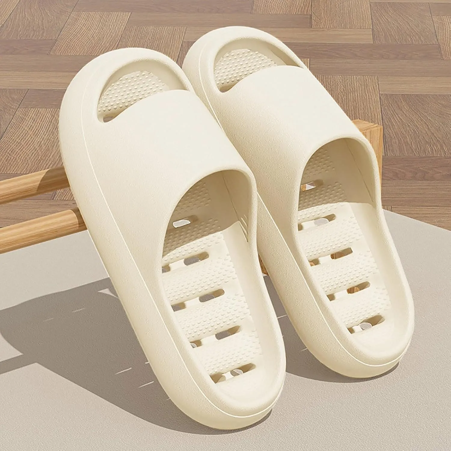 Mens Slippers Womens Slides Bathroom Slippers Men Slides for Women Pool Public Drainage Hole