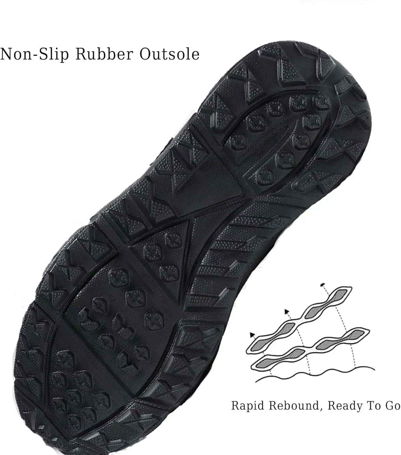 Men's Winter Waterproof Platform Hiking Snow Boots Lace Up Comfort Fur Lined Warm Ankle Boots Outdoor Lightweight Anti-Slip Work Booties