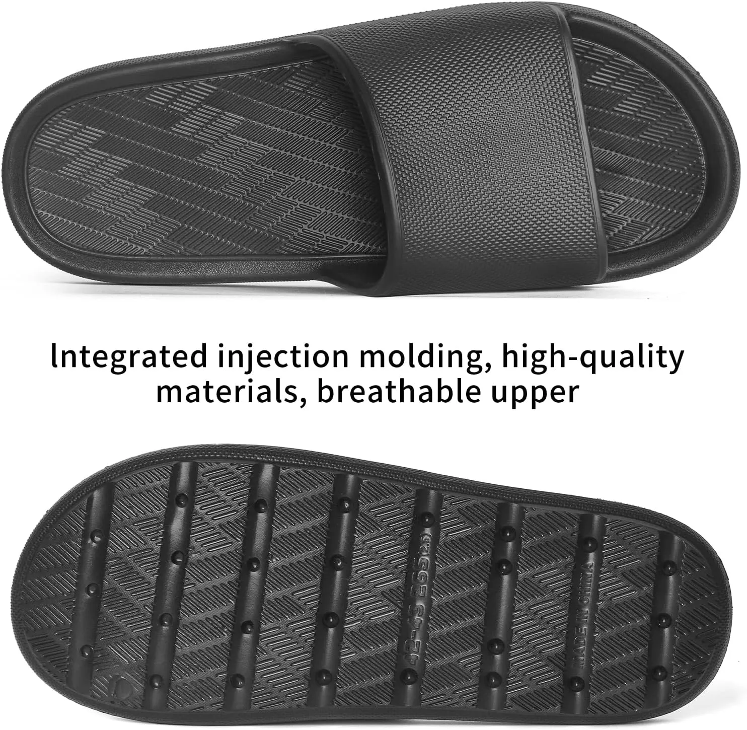 Non Slip Shower Shoes Bathroom Slippers for Pool Camping Open-toe
