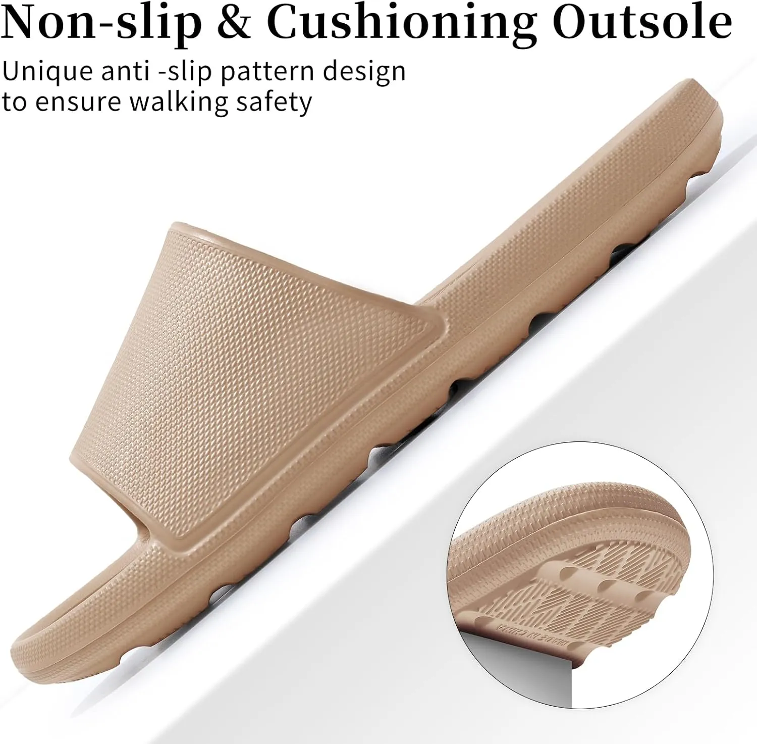 Non Slip Shower Shoes Bathroom Slippers for Pool Camping Open-toe