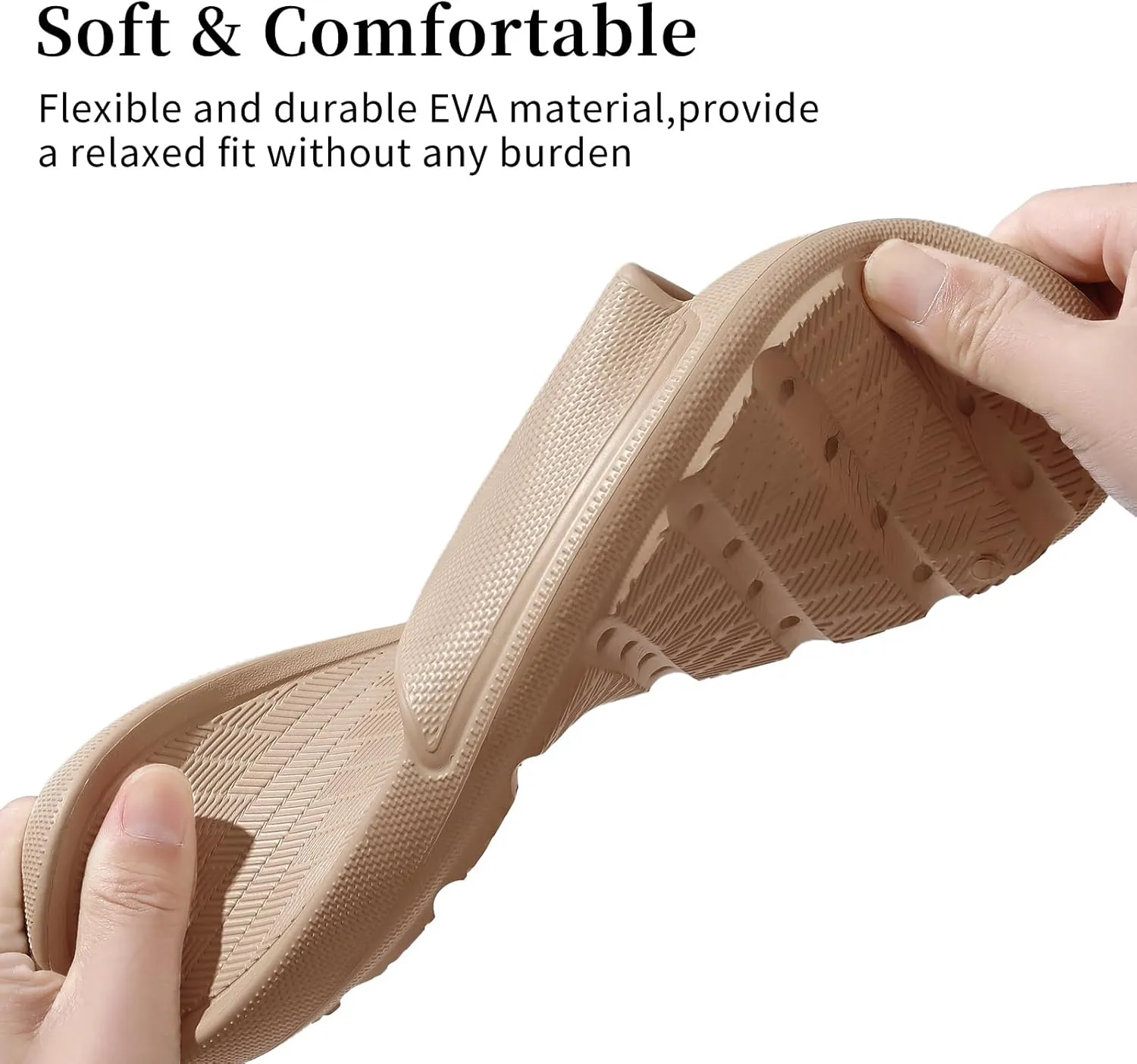 Non Slip Shower Shoes Bathroom Slippers for Pool Camping Open-toe