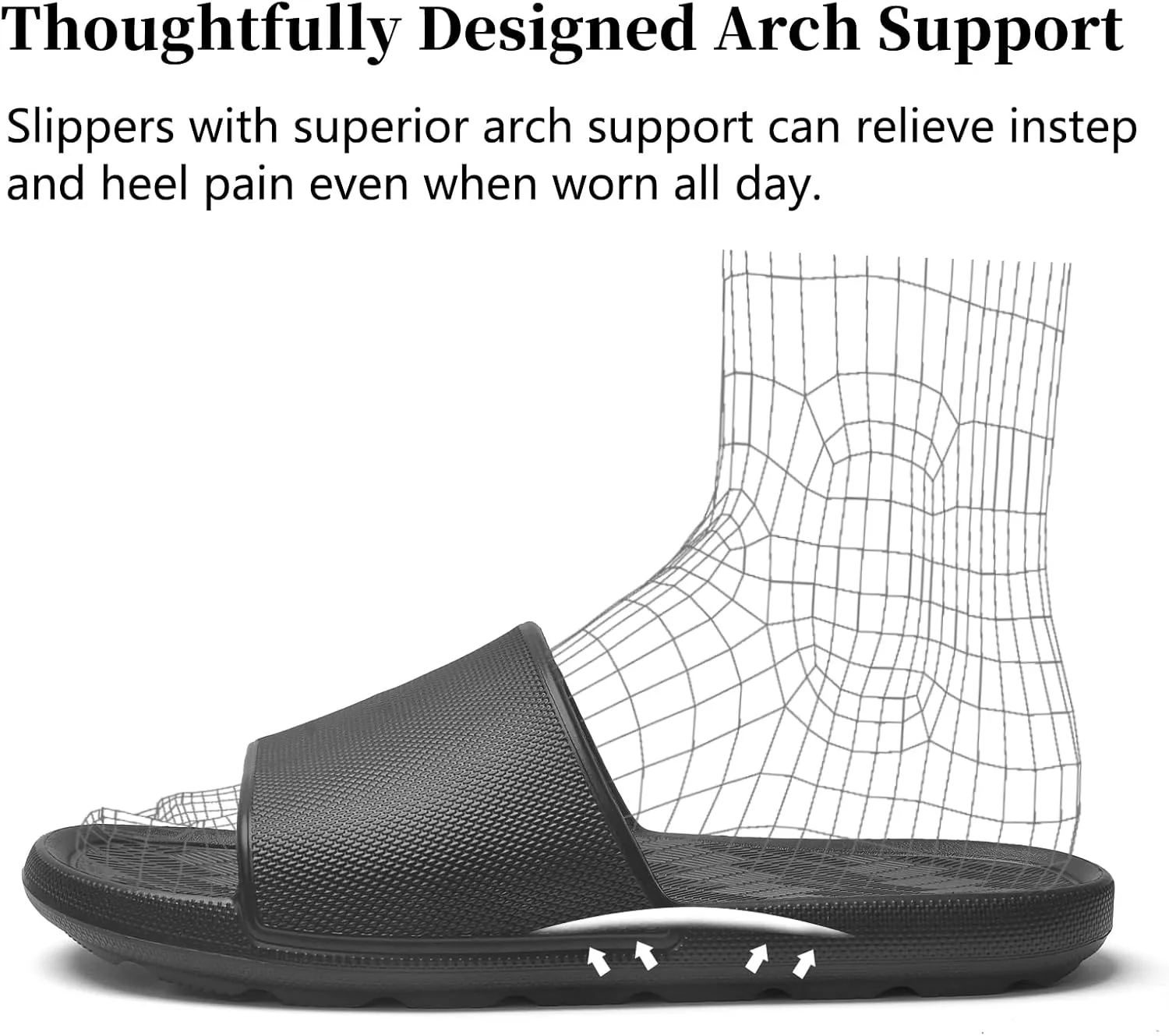 Non Slip Shower Shoes Bathroom Slippers for Pool Camping Open-toe