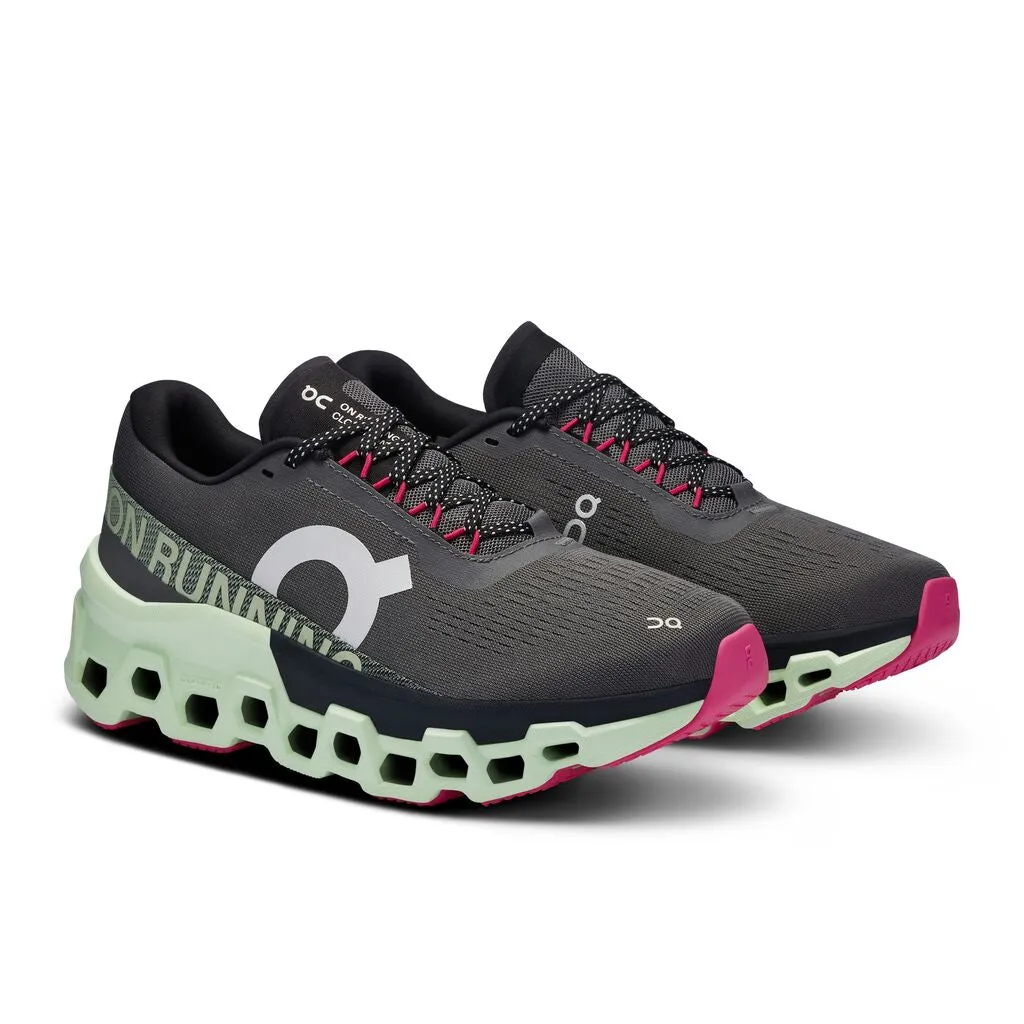 On Women's Cloudmonster 2 Running Shoes Asphalt / Lima