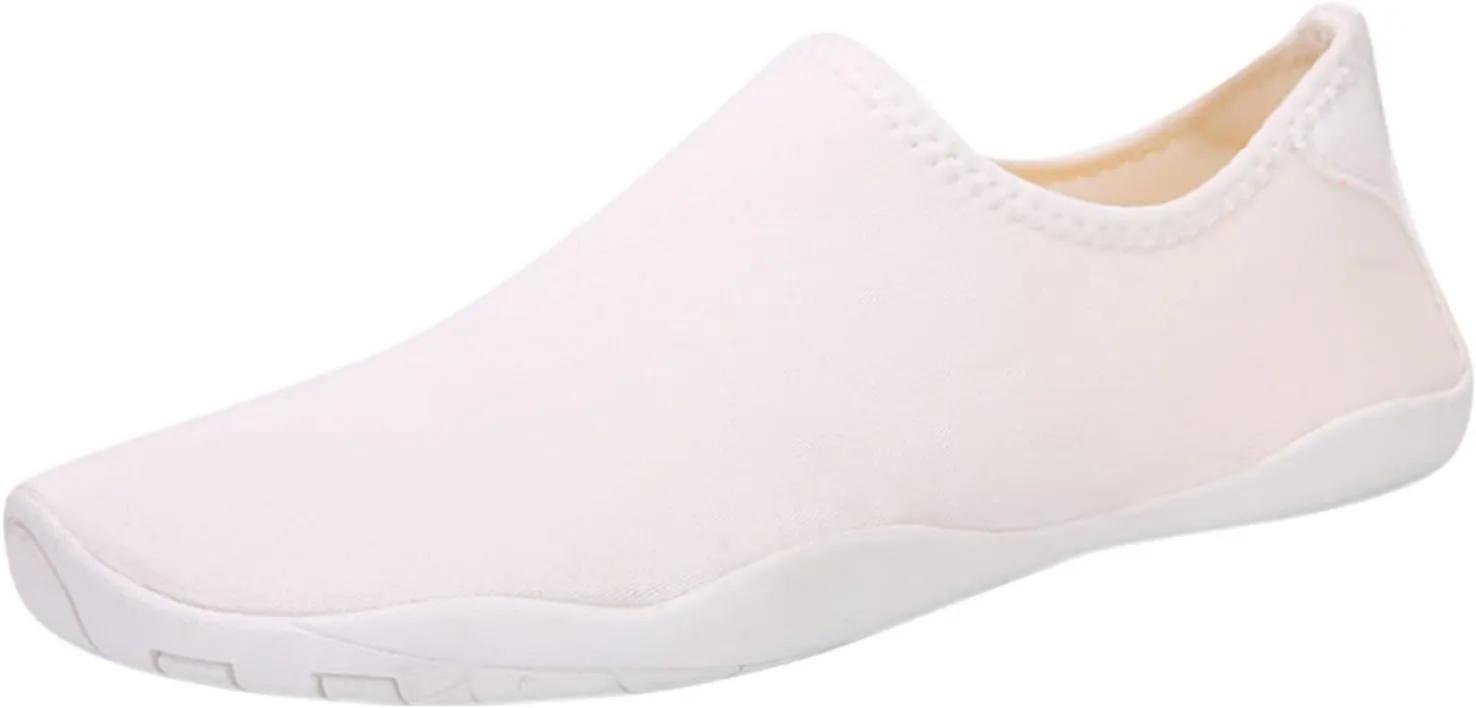 Outdoor Swimming Shoes Lovers River Tracing Shoes Non Slip Quick Drying Wading Shoes Ladies Wedge Sandals (White, 9)