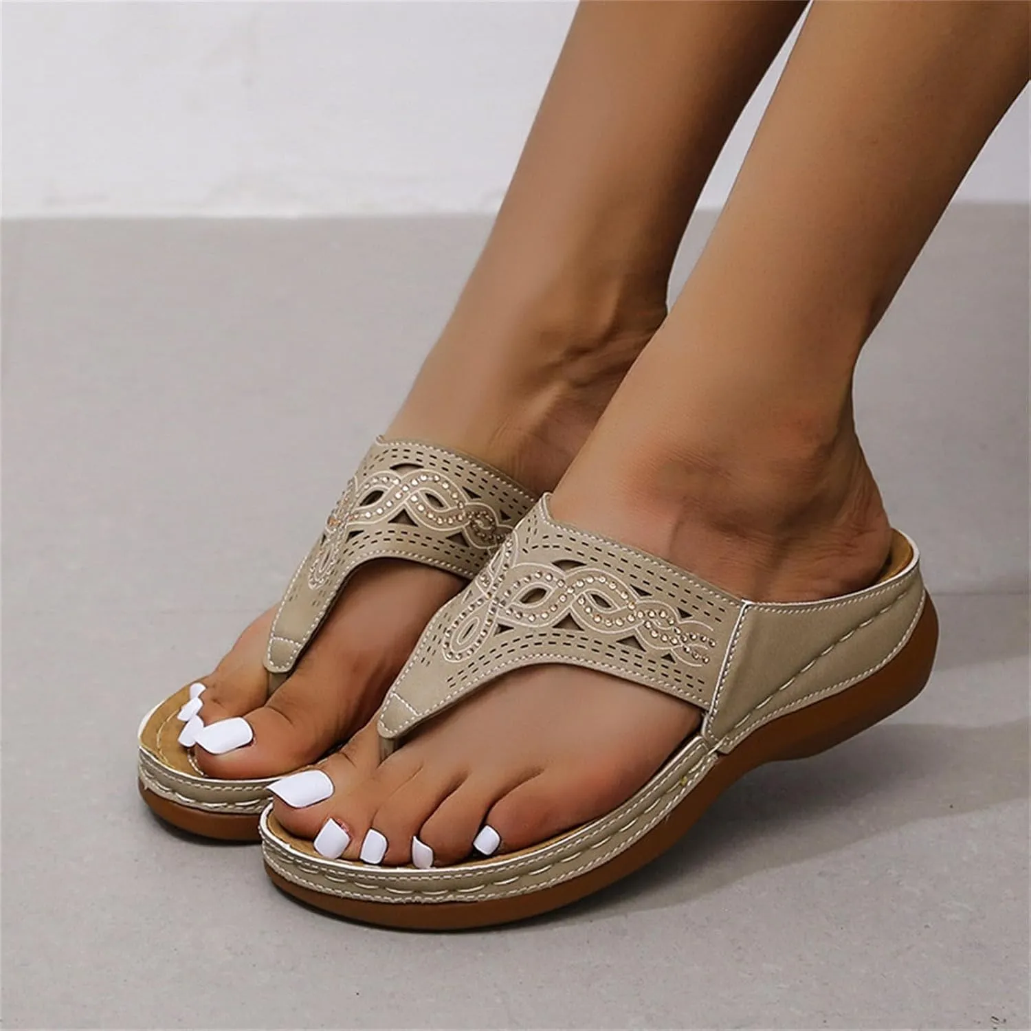 Recovery Sandals Women Comfortable Orthopedic Arch Support Summer Walking Beach Casual Adjustable Slide Outdoor Platform Lightweight Sandals