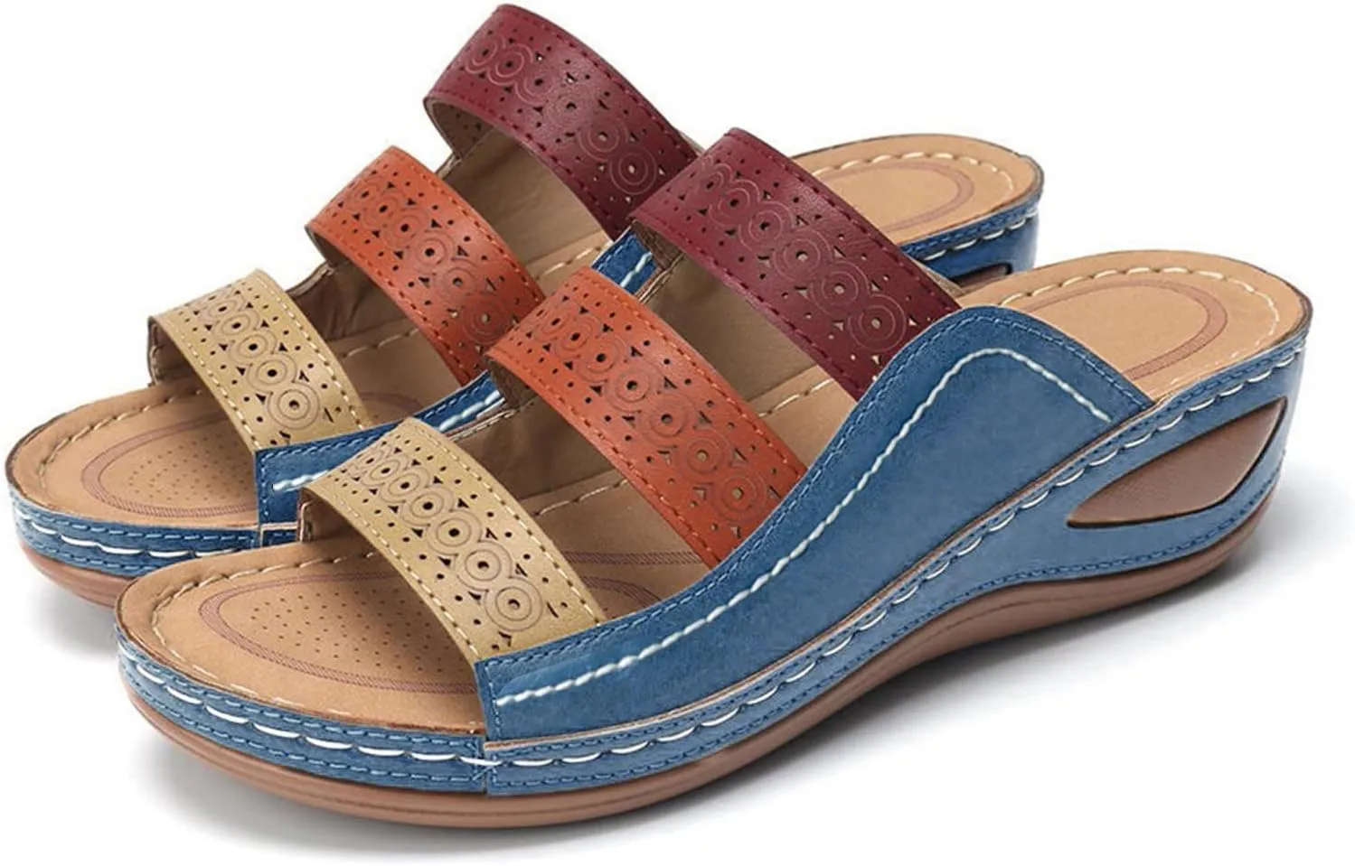 Recovery Slides for Women Orthopedic Sandals Arch Support Thick Cushion Plantar Fasciitis Slippers Lightweight NonSlip Workout Comfort