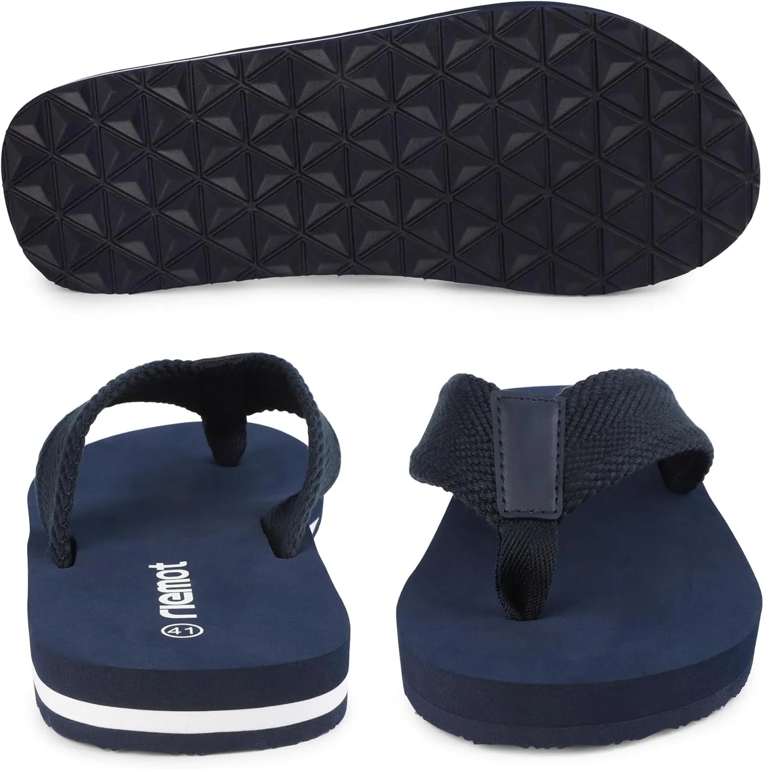 riemot Men's Flip Flops Arch Support Thong Sandals Cushioned Summer Slippers for Beach Swimming Pool Travel Comfortable Shower Shoes Size 8-14