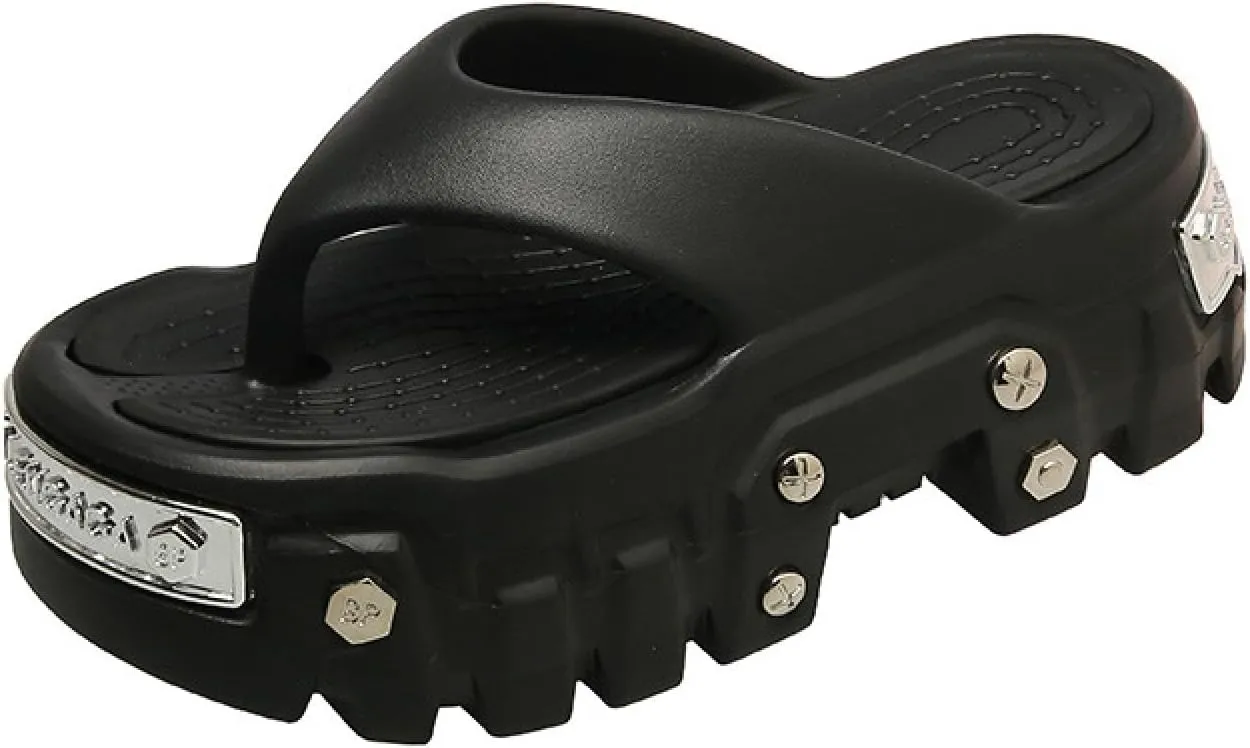 Rivet hole hole slippers women wear small heightened thick-soled anti-slip and anti-odor sandals in summer
