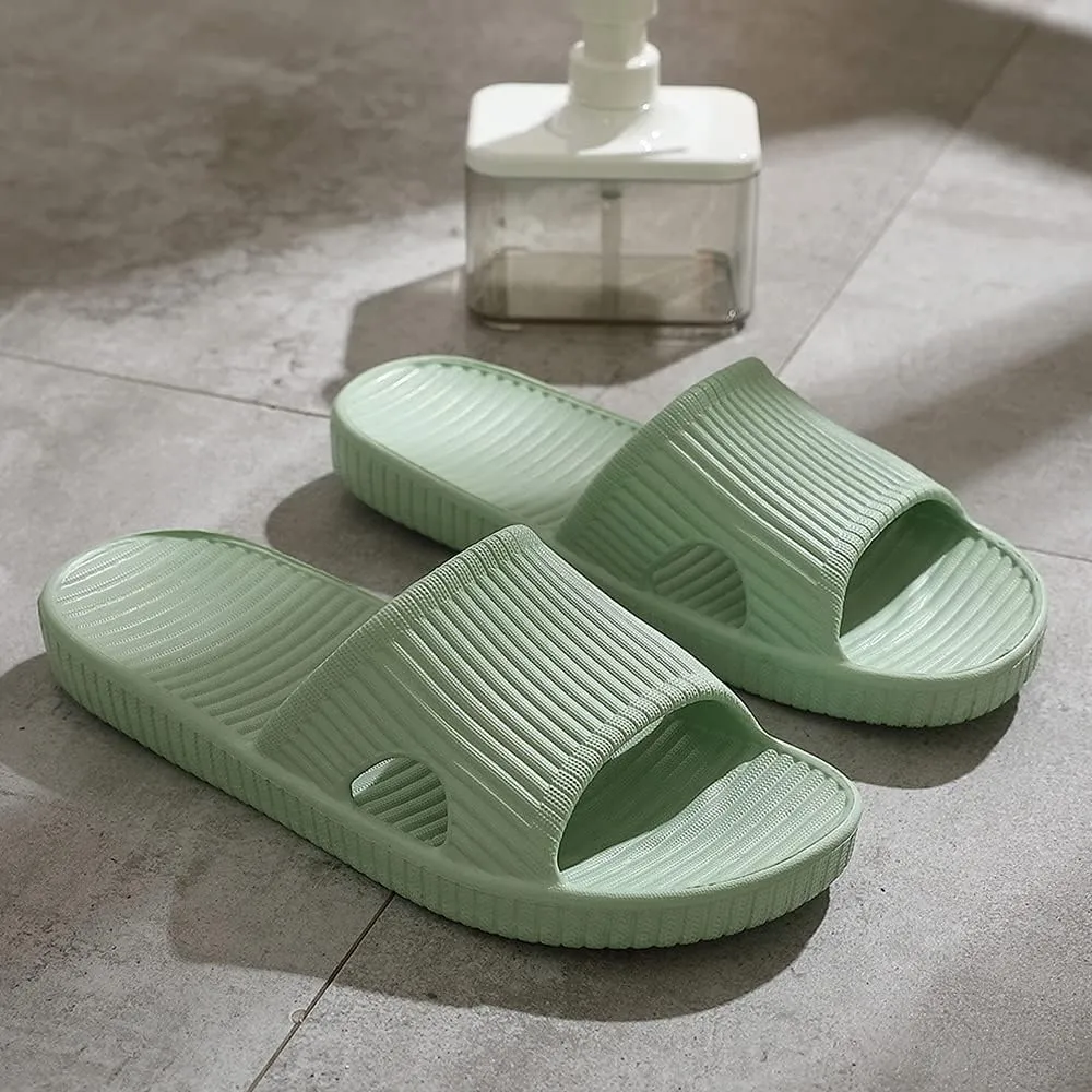 Rojeam Bathroom Slippers Men Women House Shoes Indoor Outdoor Shower Slides