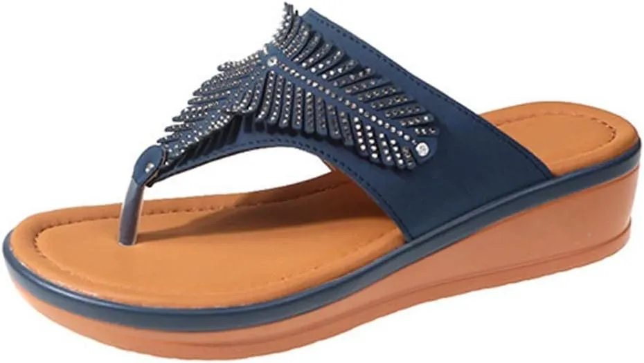 Sandals for Women Wedge Shoes Beach Comfy Orthopedic Womens Dressy Summer Flip Flops Casual Walking Wedges Shoe