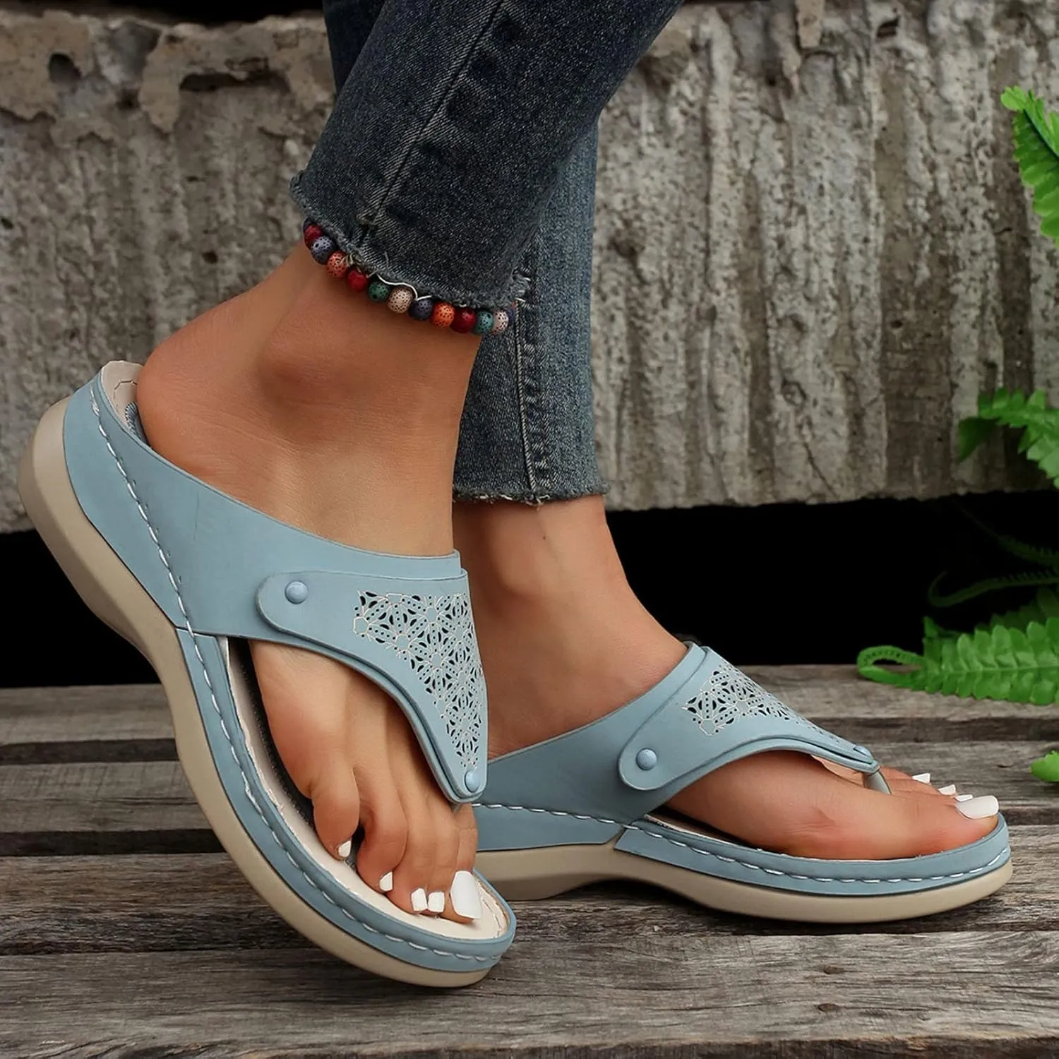 SBGMoSJ Orthopedic Dress Sandals for Women Casual Sandals for Women Comfort Wide Sandals for Women Dressy Women's Comfortable Wedge Sandals Orthopedic Diabetic Walking Shoes Womens Short Heels
