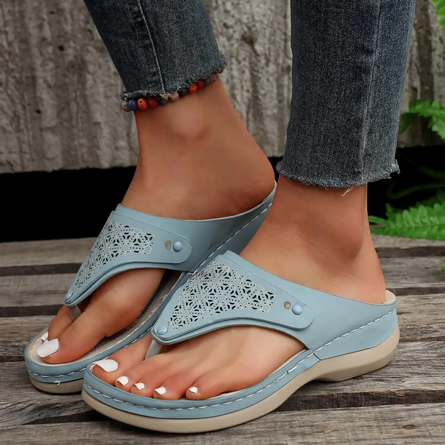 SBGMoSJ Orthopedic Dress Sandals for Women Casual Sandals for Women Comfort Wide Sandals for Women Dressy Women's Comfortable Wedge Sandals Orthopedic Diabetic Walking Shoes Womens Short Heels
