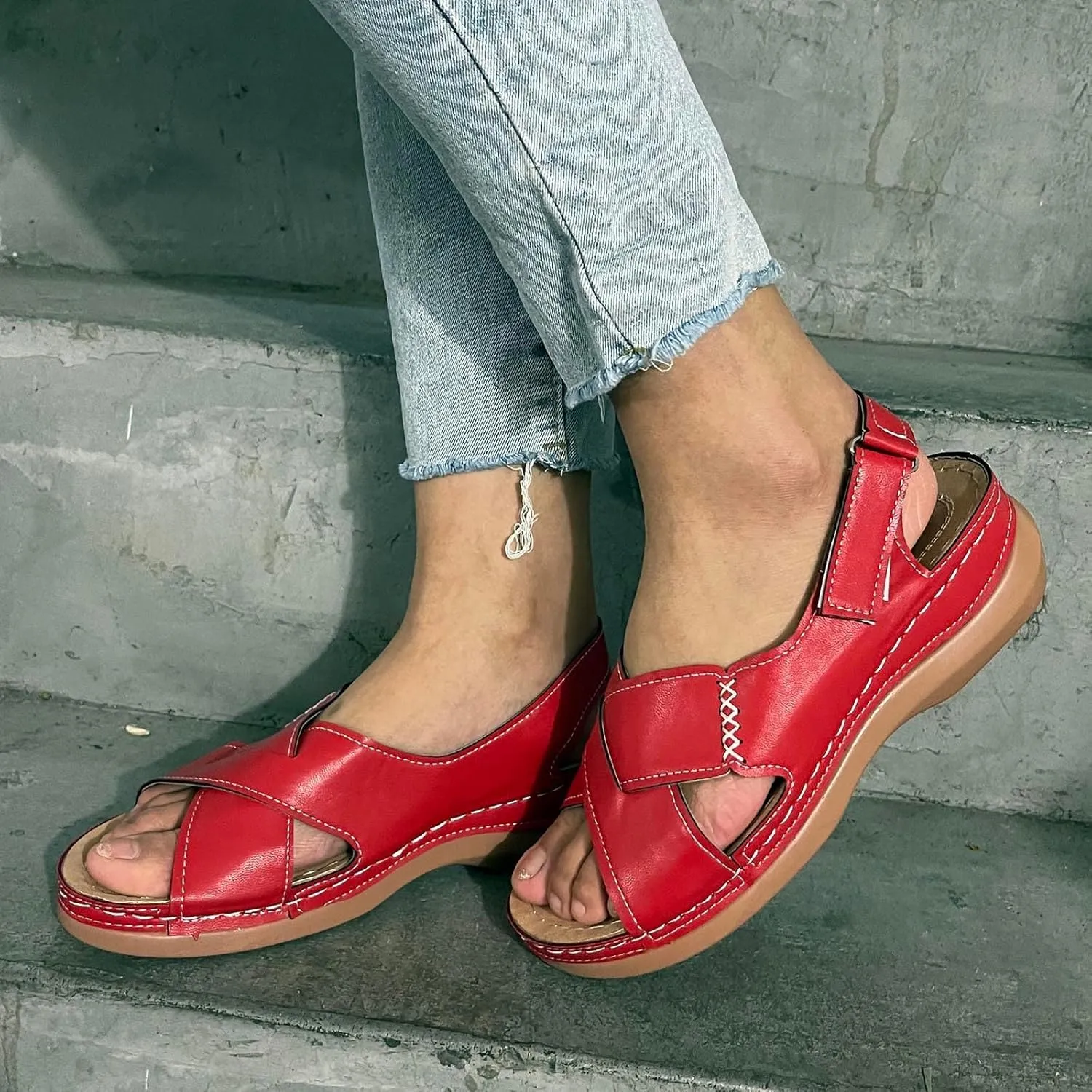 SBGMoSJ Orthopedic Flats for Women Dressy Sandalias De Mujer OrtopDicas Women Summer Shoes 10 Black Sandals Women Flat Walking Glitter Sandals for Women Diamond Sandals for Women