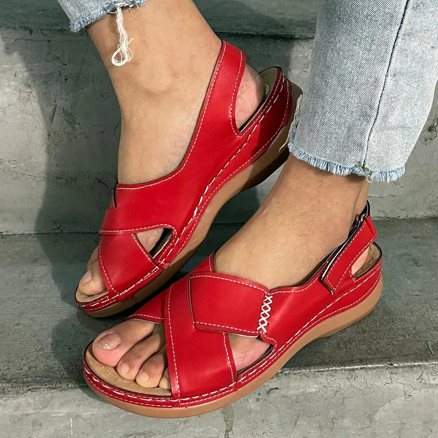 SBGMoSJ Orthopedic Flats for Women Dressy Sandalias De Mujer OrtopDicas Women Summer Shoes 10 Black Sandals Women Flat Walking Glitter Sandals for Women Diamond Sandals for Women