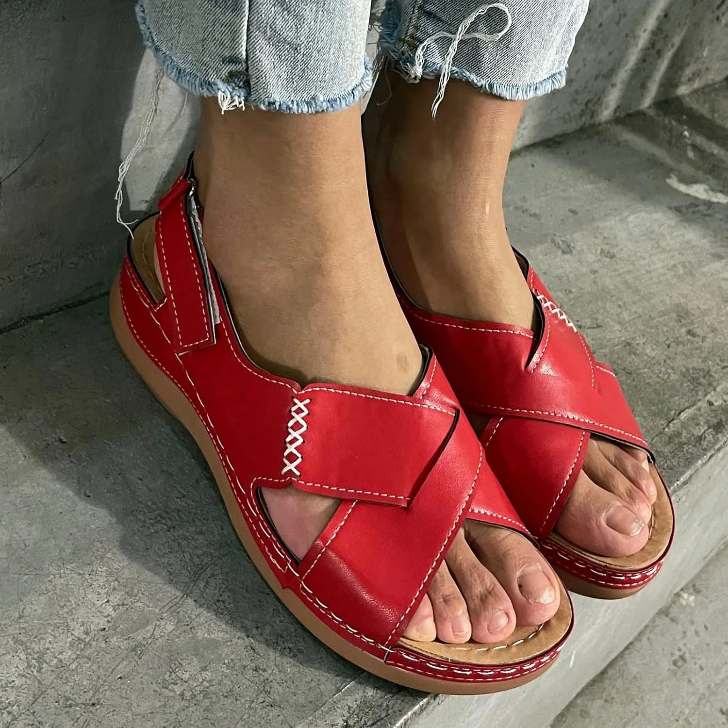 SBGMoSJ Orthopedic Flats for Women Dressy Sandalias De Mujer OrtopDicas Women Summer Shoes 10 Black Sandals Women Flat Walking Glitter Sandals for Women Diamond Sandals for Women