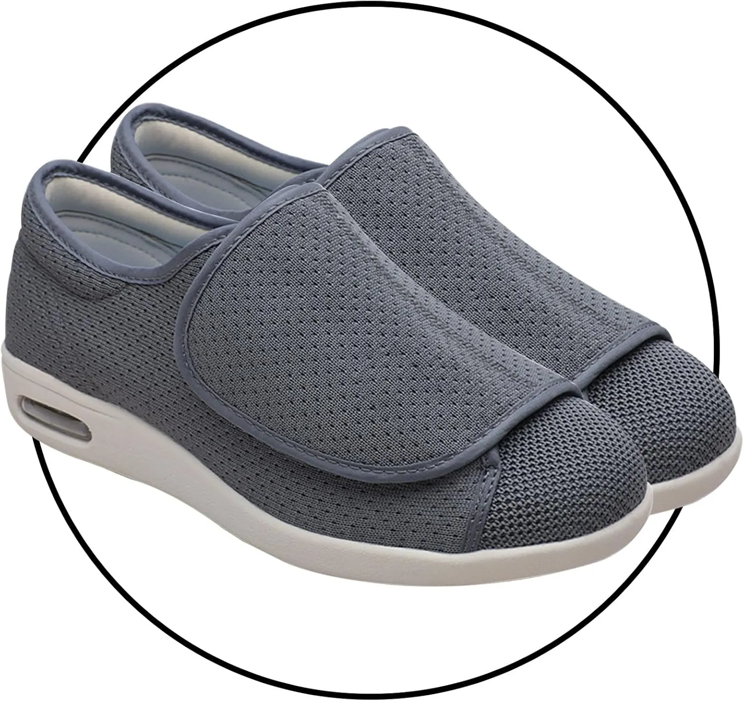 Slip on Walking Shoes Extra Wide Fit Diabetic Shoes for Men Easy Close Orthopedic Slippers Adjustable Slip On Walking Sneakers for Swollen Feet Plantar Fasciitis