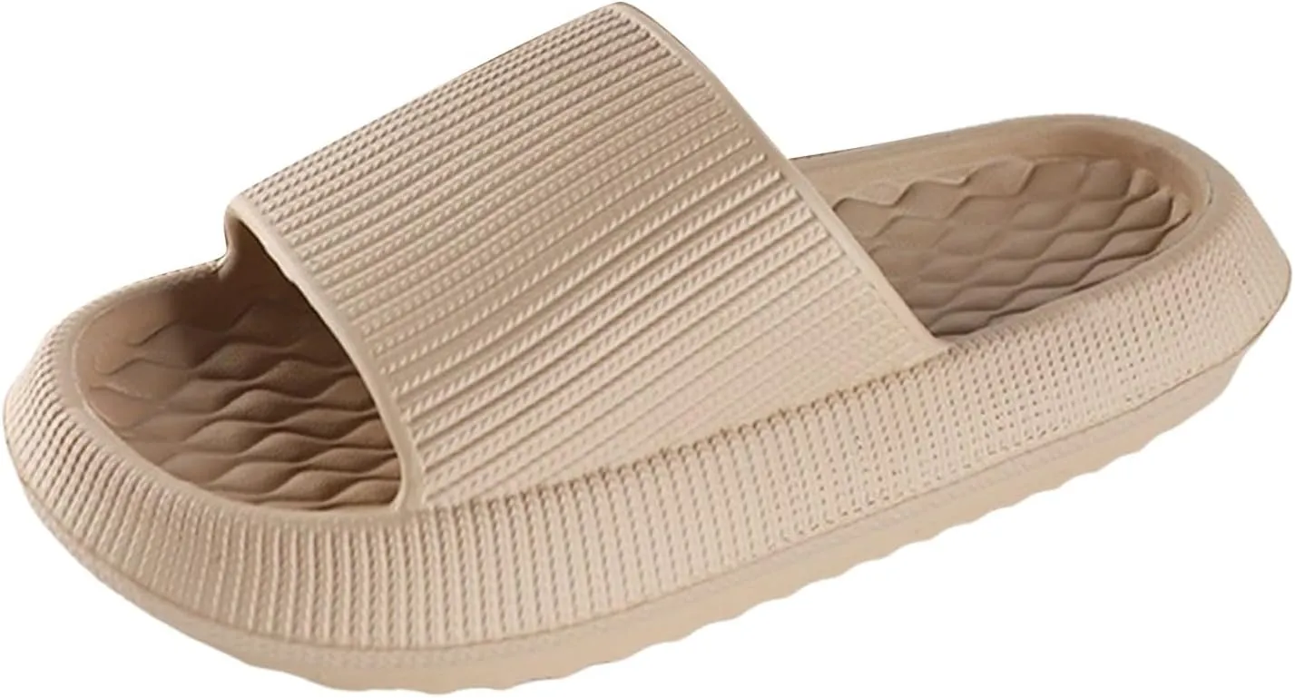 Slipper for Men and Women Indoor Plus Size Slides Bathroom Sandals Womens Slippers with Backs and Rubber Soles
