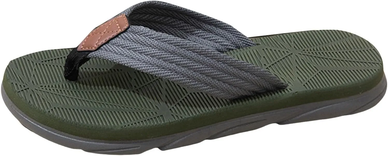 Soft Soled Men's Flip Flops Fashionable and Casual Beach Shoes Flip Flops Slippers Mens Size 11
