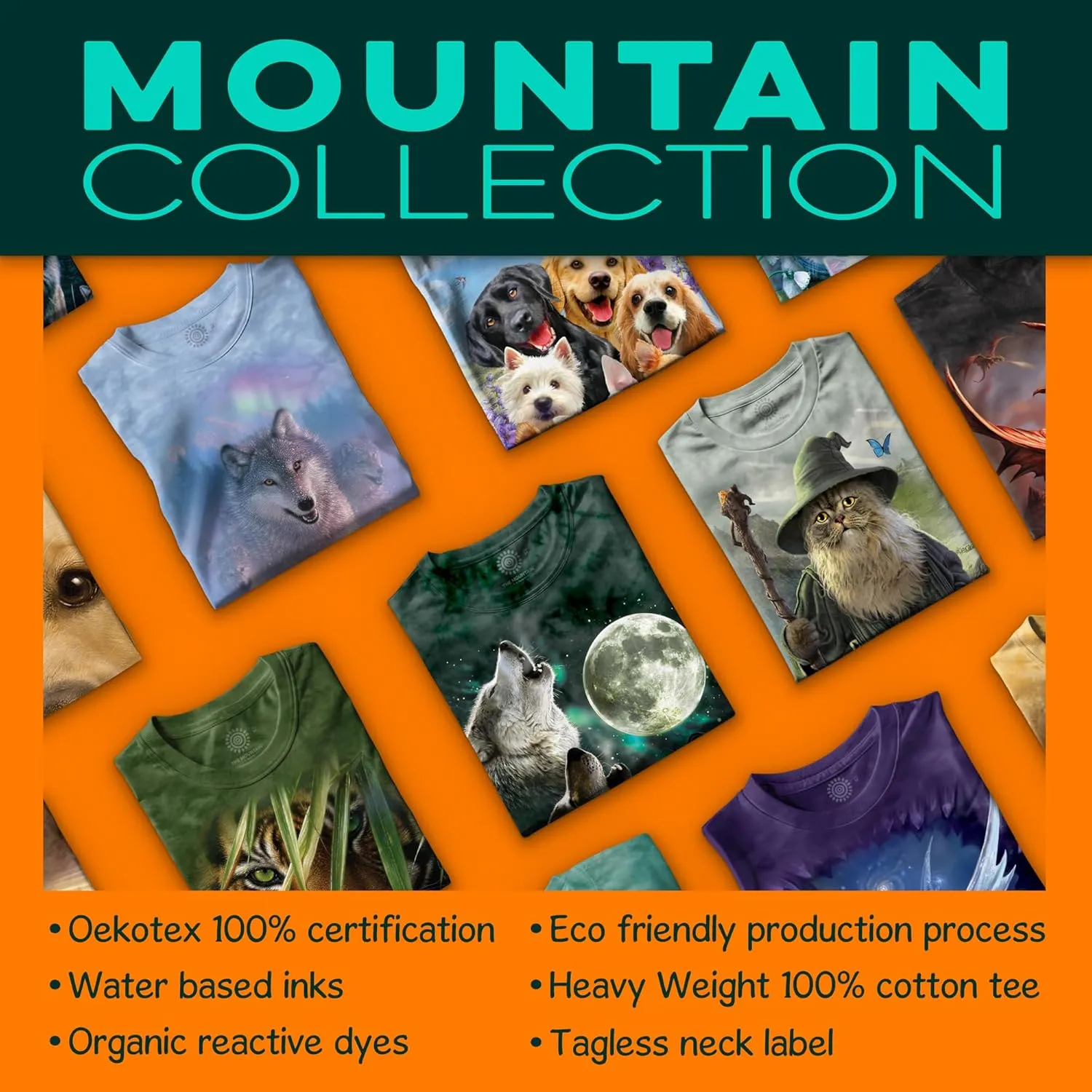 The Mountain 10 Kittens Unisex T Shirt | Premium, Hand-Dyed | Cat Graphic Tee