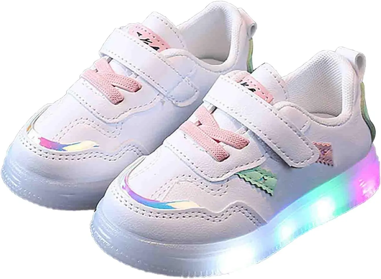 Toddler Boys Girls Light Up Shoes Lightweight Breathable Fashion Led Flashing Walking Running Sneakers for Kids