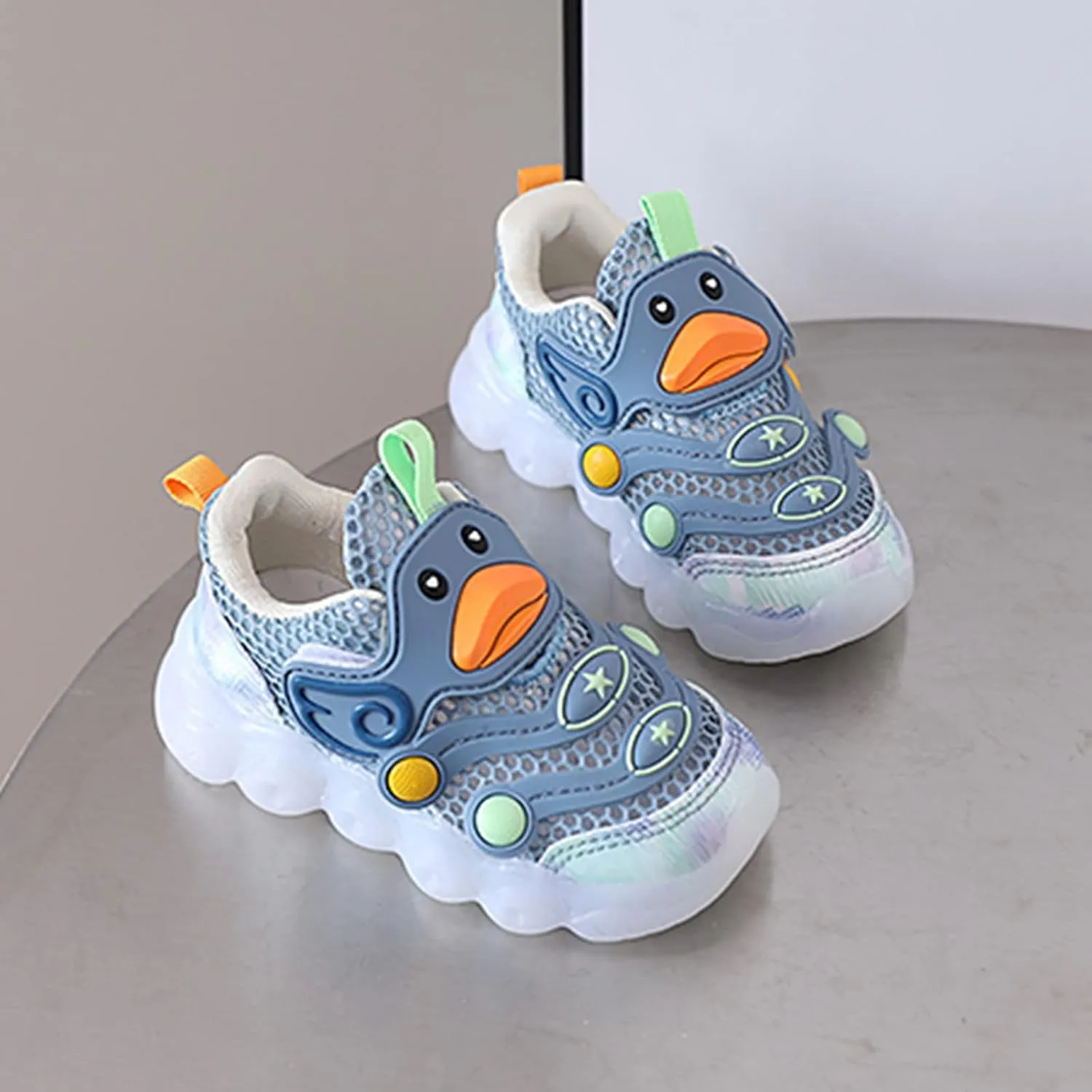 Toddler Light Up Shoes Kids Cute Cartoon Animal Sport Sneakers Boys Girls LED Luminous Flashing Tennis Sport Shoes