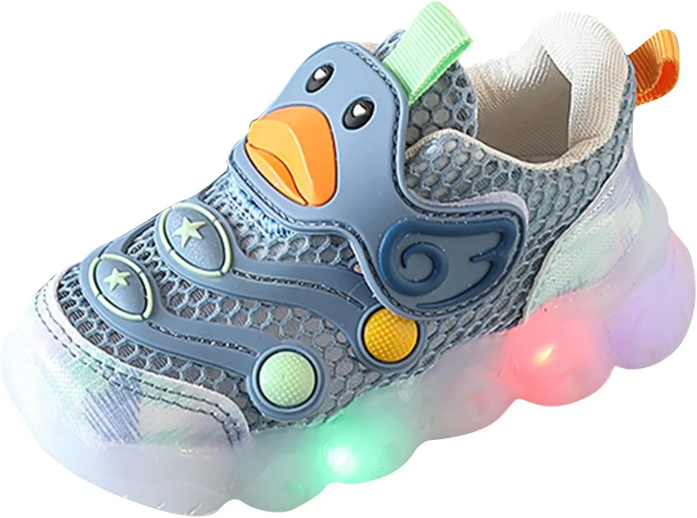 Toddler Light Up Shoes Kids Cute Cartoon Animal Sport Sneakers Boys Girls LED Luminous Flashing Tennis Sport Shoes