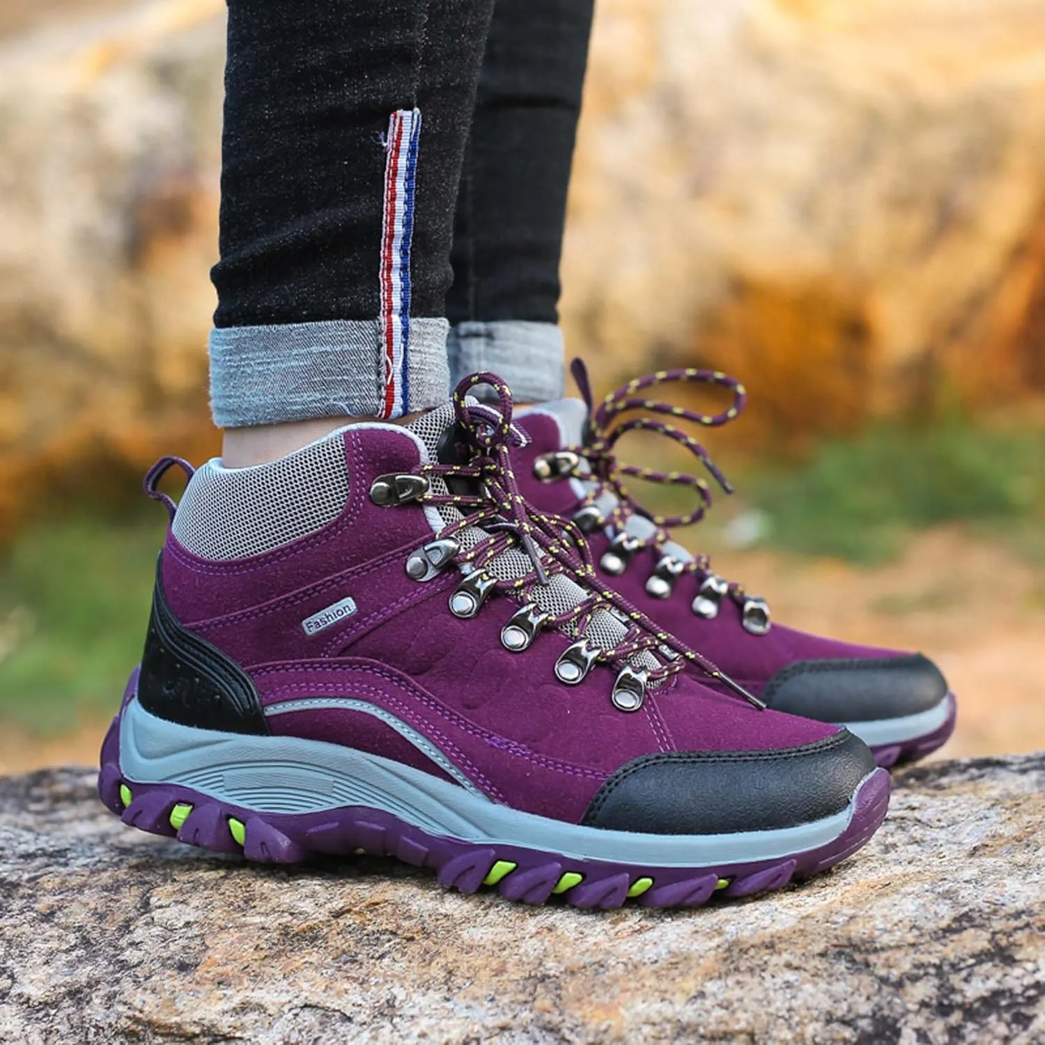 Winter Universal Plus Size Hiking Shoes with Plush Insulation, Outdoor Cotton Shoes, Hiking Shoes, Travel Shoes, Lightweight Walking Boots