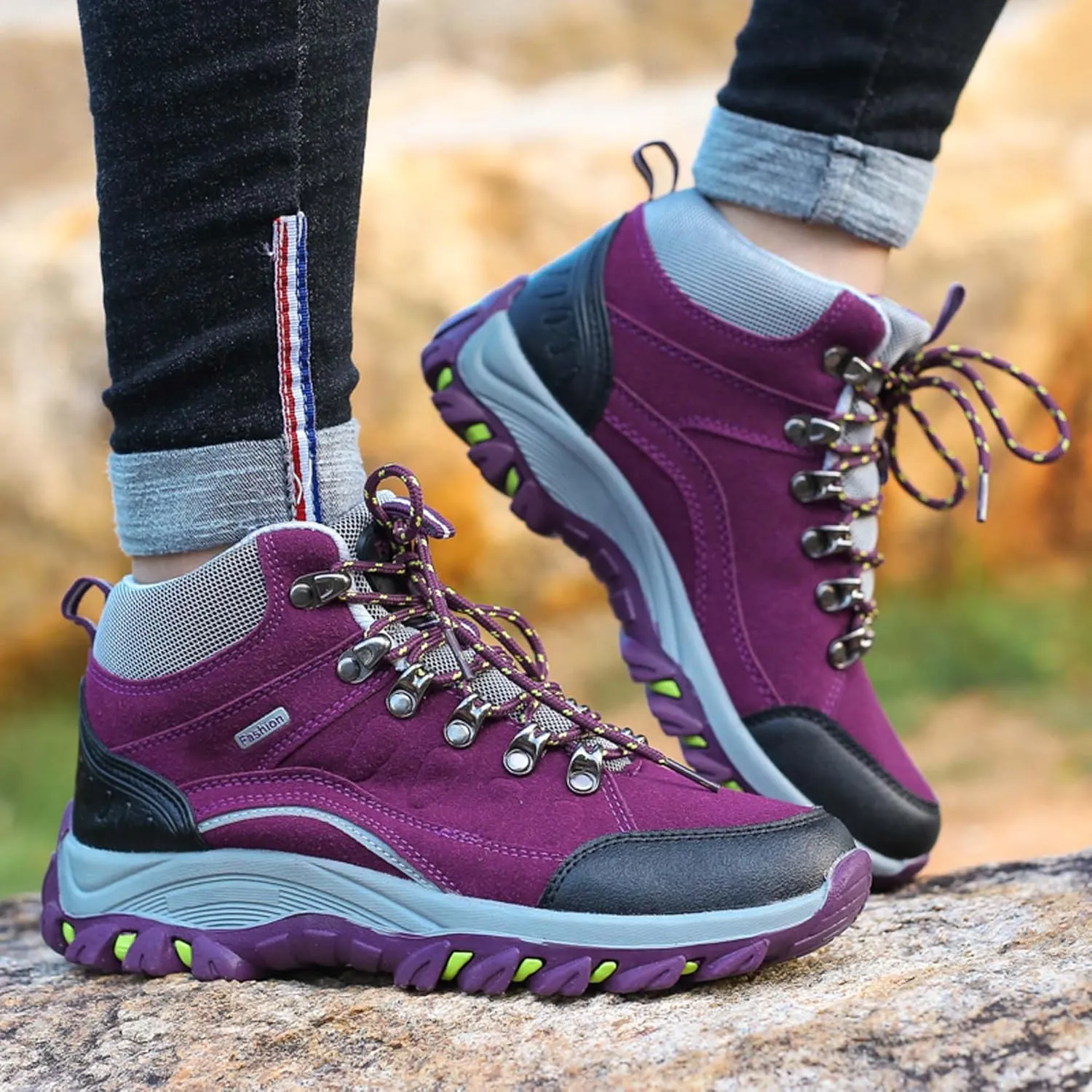 Winter Universal Plus Size Hiking Shoes with Plush Insulation, Outdoor Cotton Shoes, Hiking Shoes, Travel Shoes, Lightweight Walking Boots