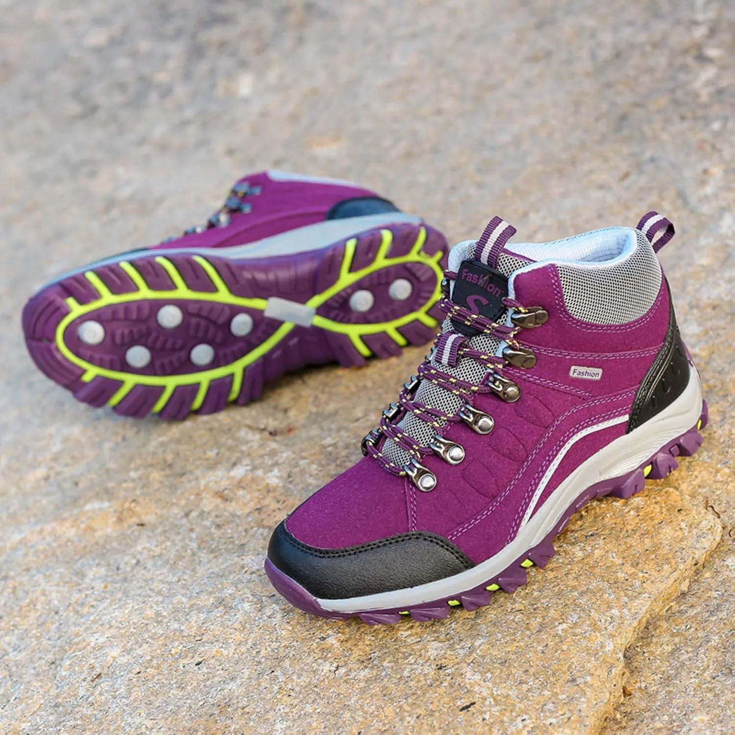 Winter Universal Plus Size Hiking Shoes with Plush Insulation, Outdoor Cotton Shoes, Hiking Shoes, Travel Shoes, Lightweight Walking Boots