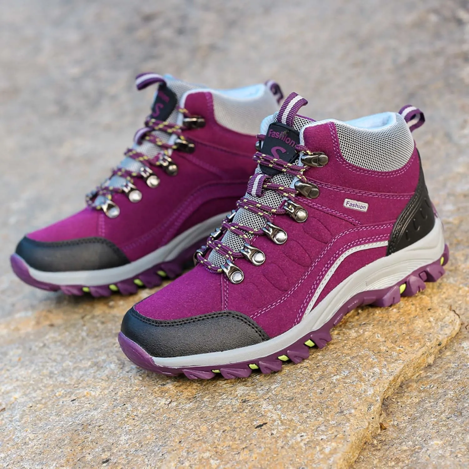 Winter Universal Plus Size Hiking Shoes with Plush Insulation, Outdoor Cotton Shoes, Hiking Shoes, Travel Shoes, Lightweight Walking Boots