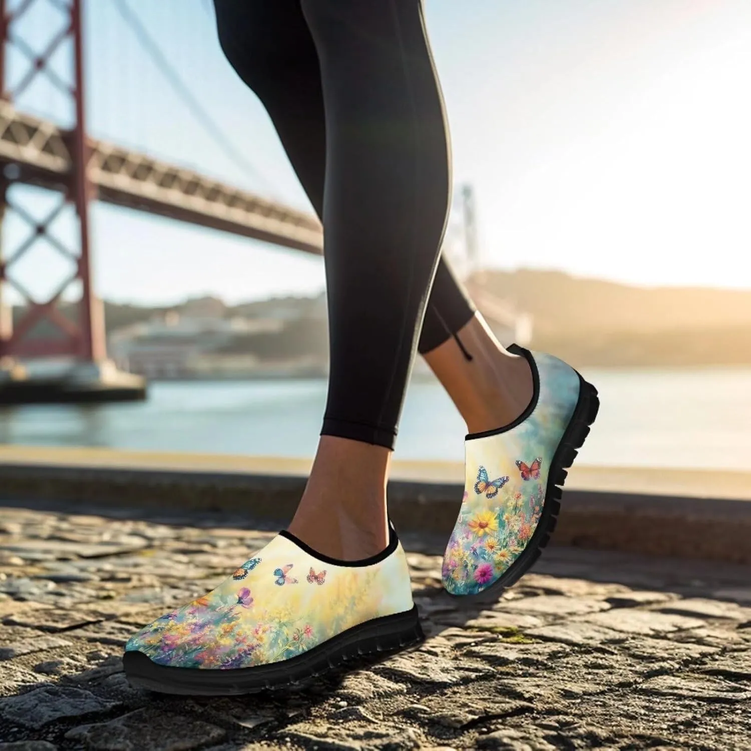 Women Walking Sneakers Fashion Ladies Slip On Shoes Travel Shoes