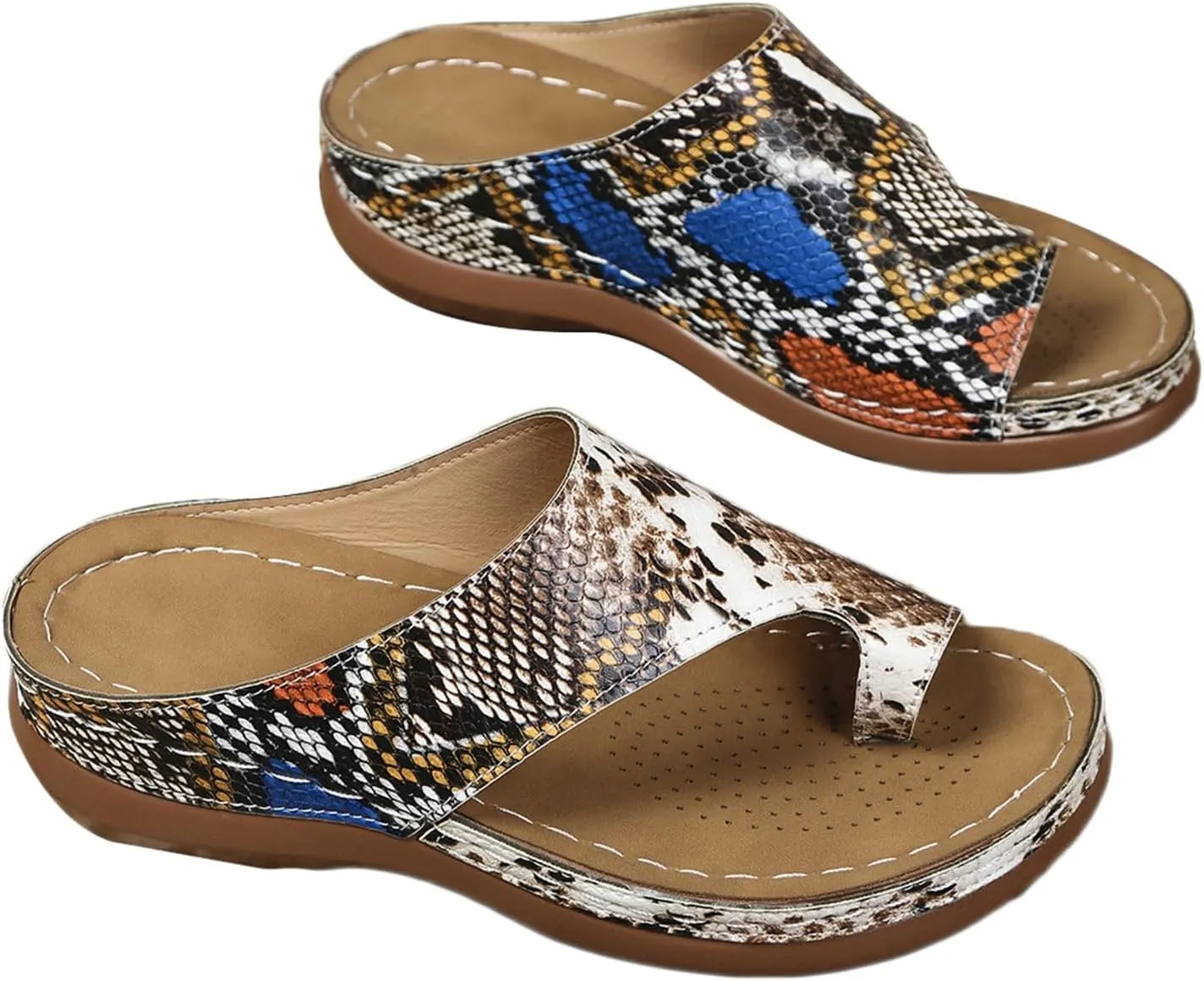 Women's Beach hallux valgus Clip Toe Sandals/Breathable orthopedic flip flops/Summer Comfy Ring Toe Bunion Slippers