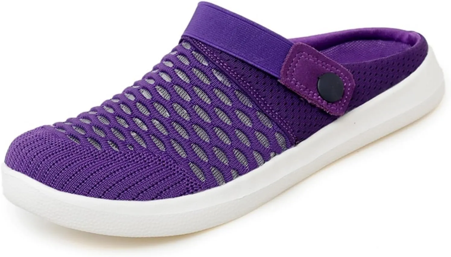 Womens Clogs Mules for Nurse Shoes Slip On Garden Work Close Toe Wide Width Summer Breathable Mesh Slippers Non-Slip Outdoor Beach Sandals Casual Lightweight Going Out Slippers Footwear