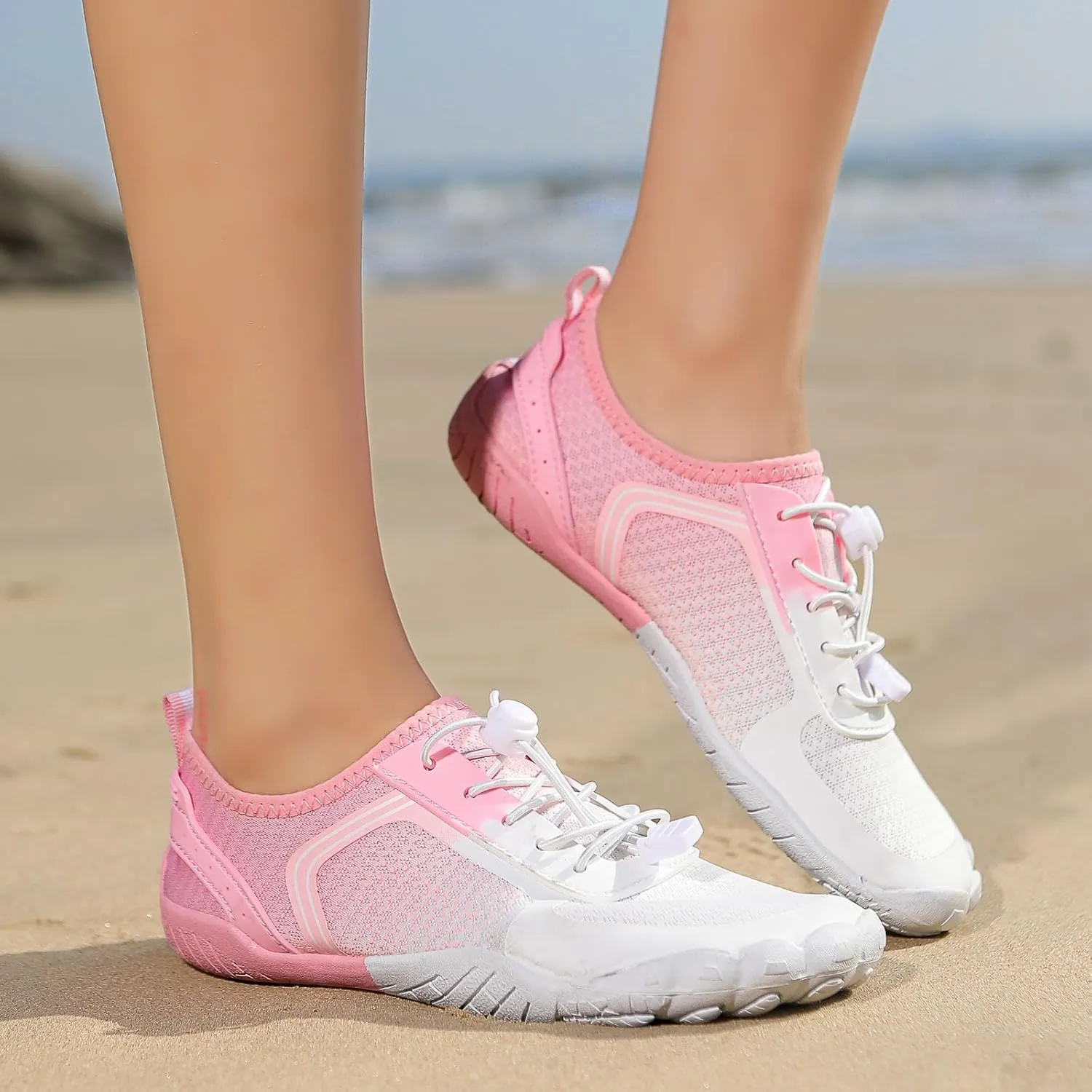 Womens Walking Shoes Slip on Dressy Knitted Non Slip Arch Support Running Shoes Breathable Mesh Sports Workout Tennis Shoes Fashion Lace Up Sneakers