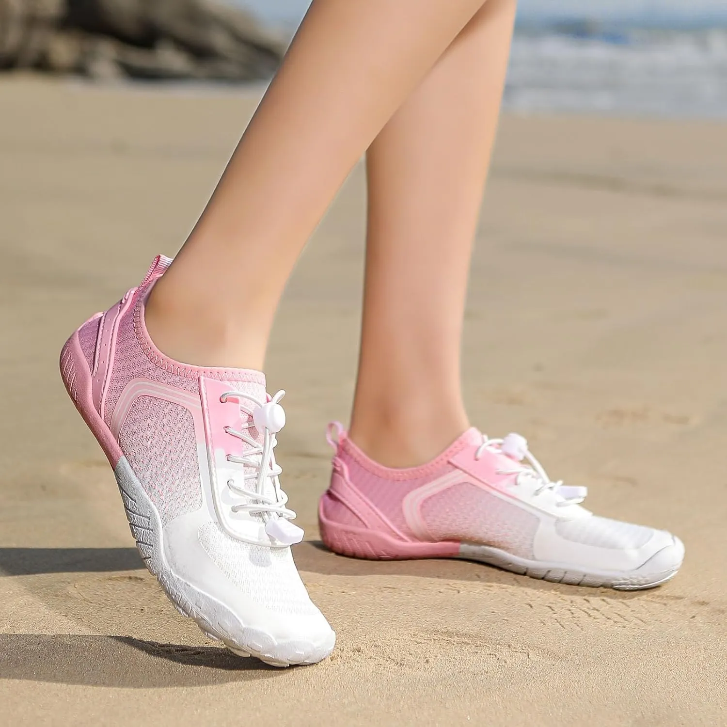 Womens Walking Shoes Slip on Dressy Knitted Non Slip Arch Support Running Shoes Breathable Mesh Sports Workout Tennis Shoes Fashion Lace Up Sneakers